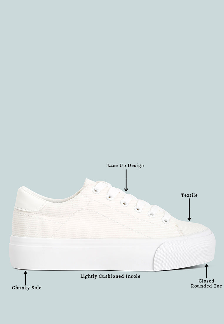 hyra solid flatform canvas sneakers by ruw#color_white