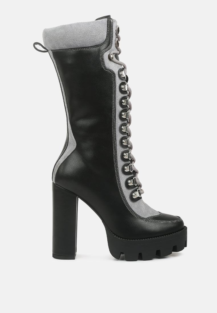 igloo over the ankle cushion collared boots by ruw#color_black-grey