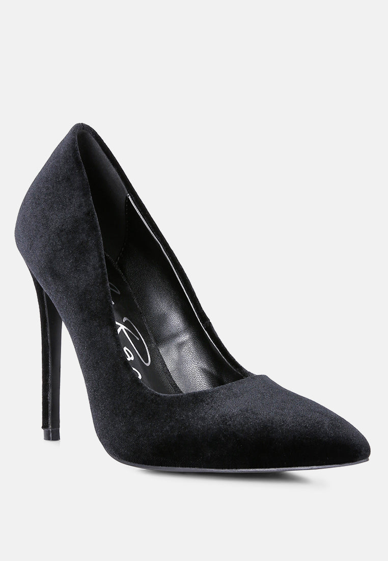 janessa velvet stiletto heel pumps by ruw#color_black