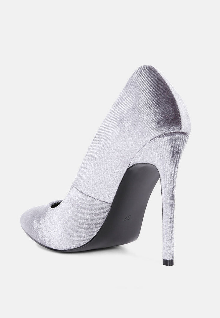 janessa velvet stiletto heel pumps by ruw#color_grey