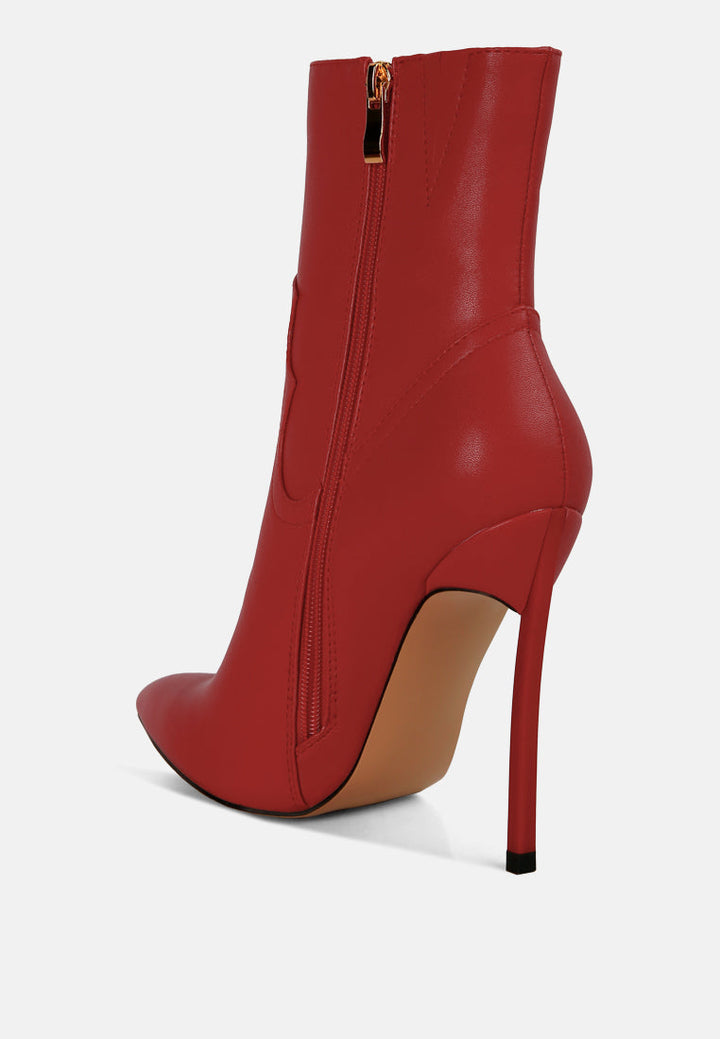 jenner high heel cowboy ankle boots by ruw#color_red