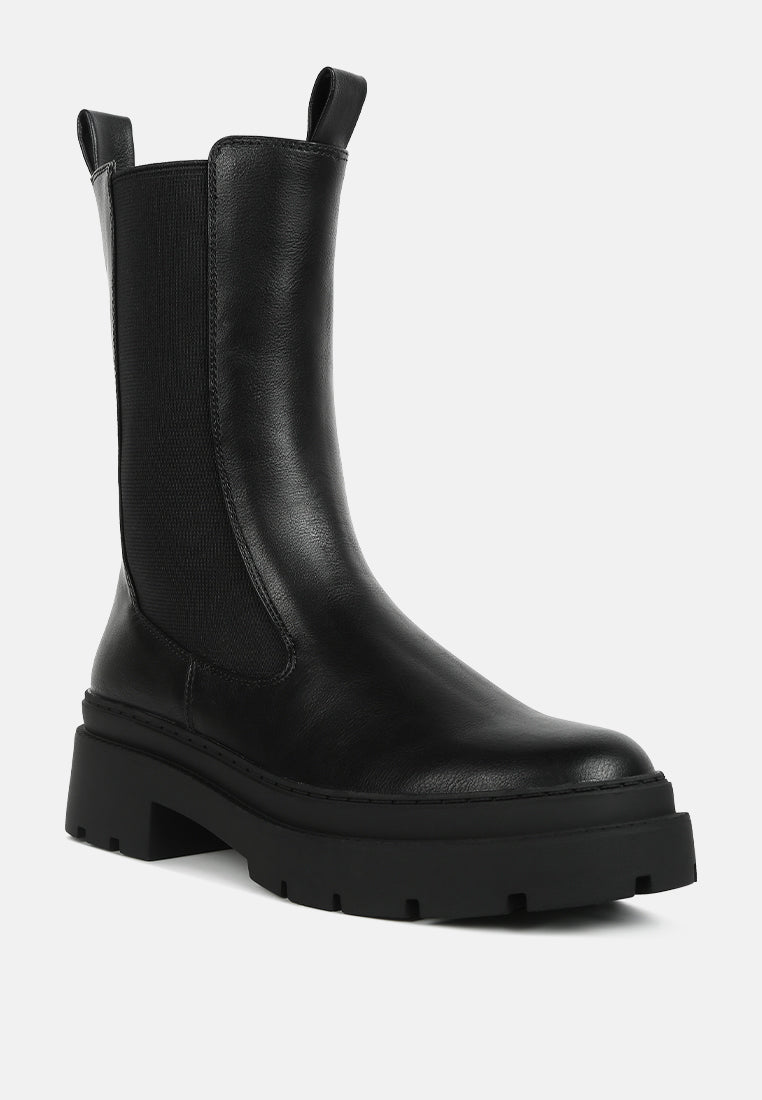 jolt elasticated gussets lug sole boots by ruw#color_black