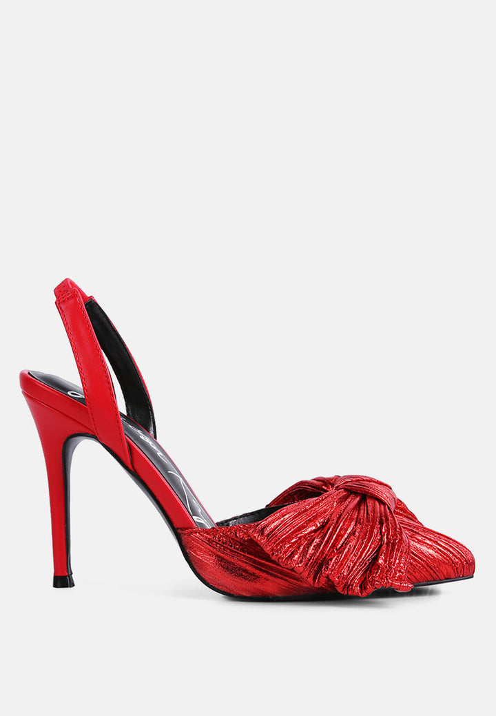 kiki bow embellished slingback sandals by ruw#color_red