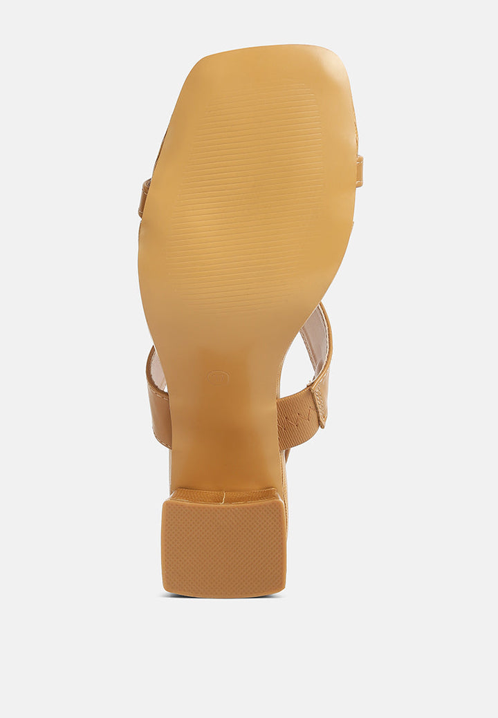 kirk elasticated gussets block heel sandals by ruw#color_tan