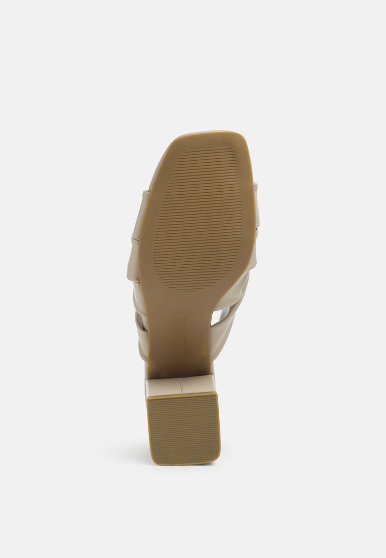 knope cross straps block heel sandals by ruw#color_camel
