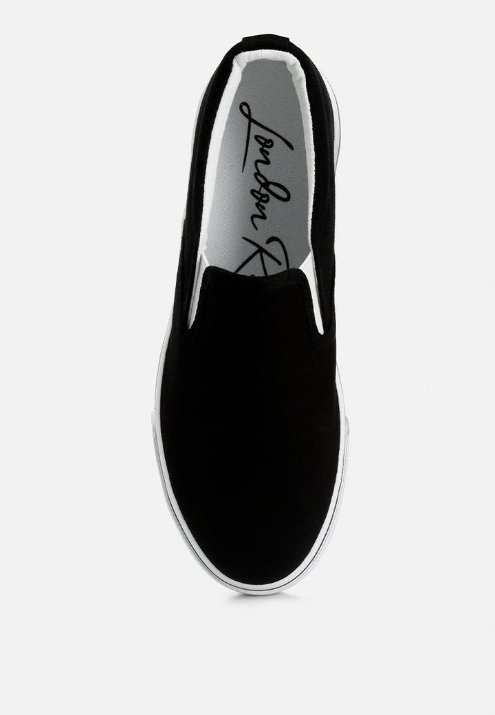 laszlo canvas slip on sneakers by ruw#color_black