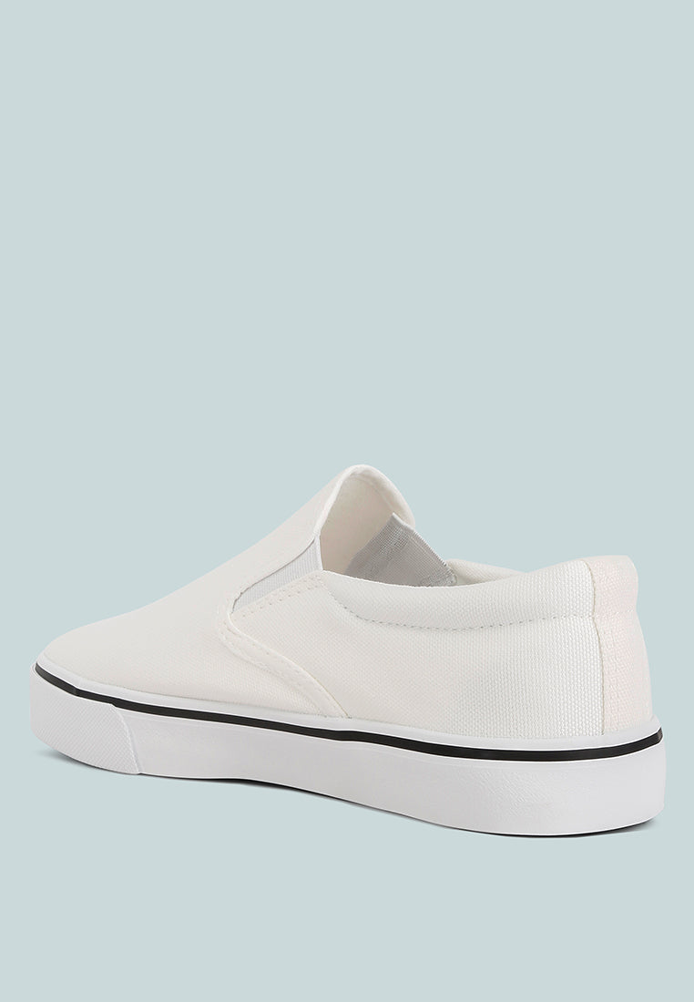laszlo canvas slip on sneakers by ruw#color_white