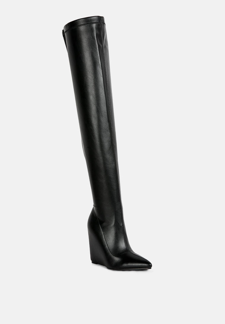 leggy lass wedge heel long boots by ruw#color_black