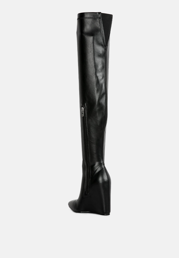 leggy lass wedge heel long boots by ruw#color_black