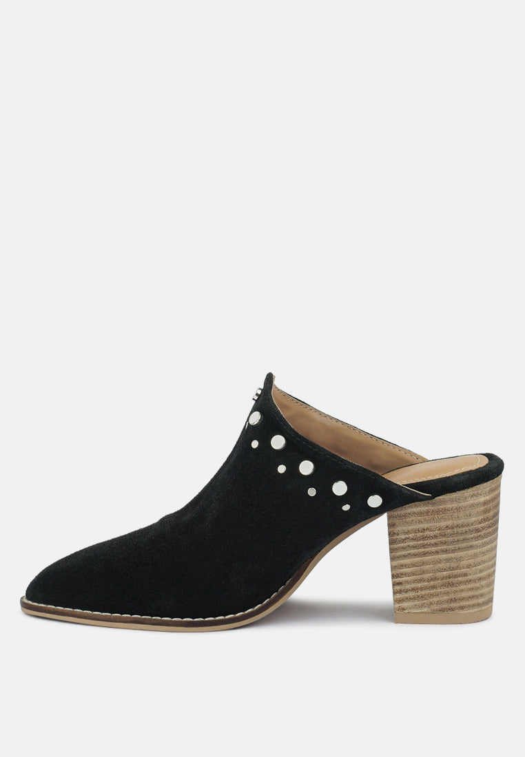 leslie stacked heel mules#color_black