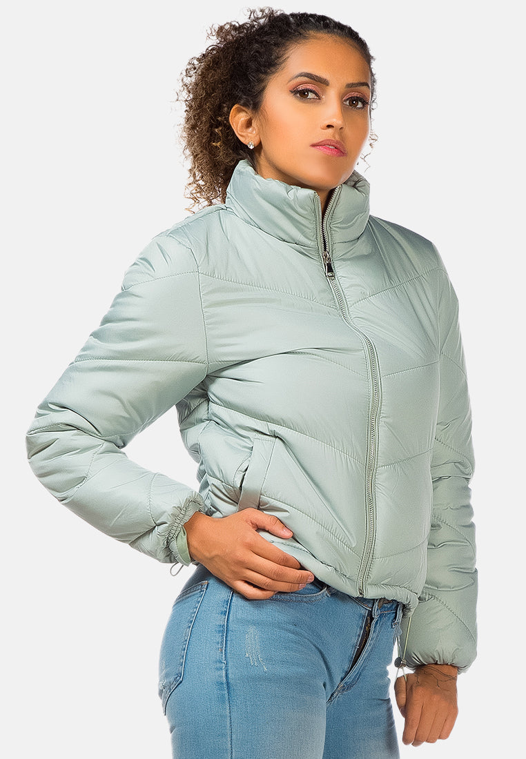 long sleeves puffer jacket by ruw#color_sage