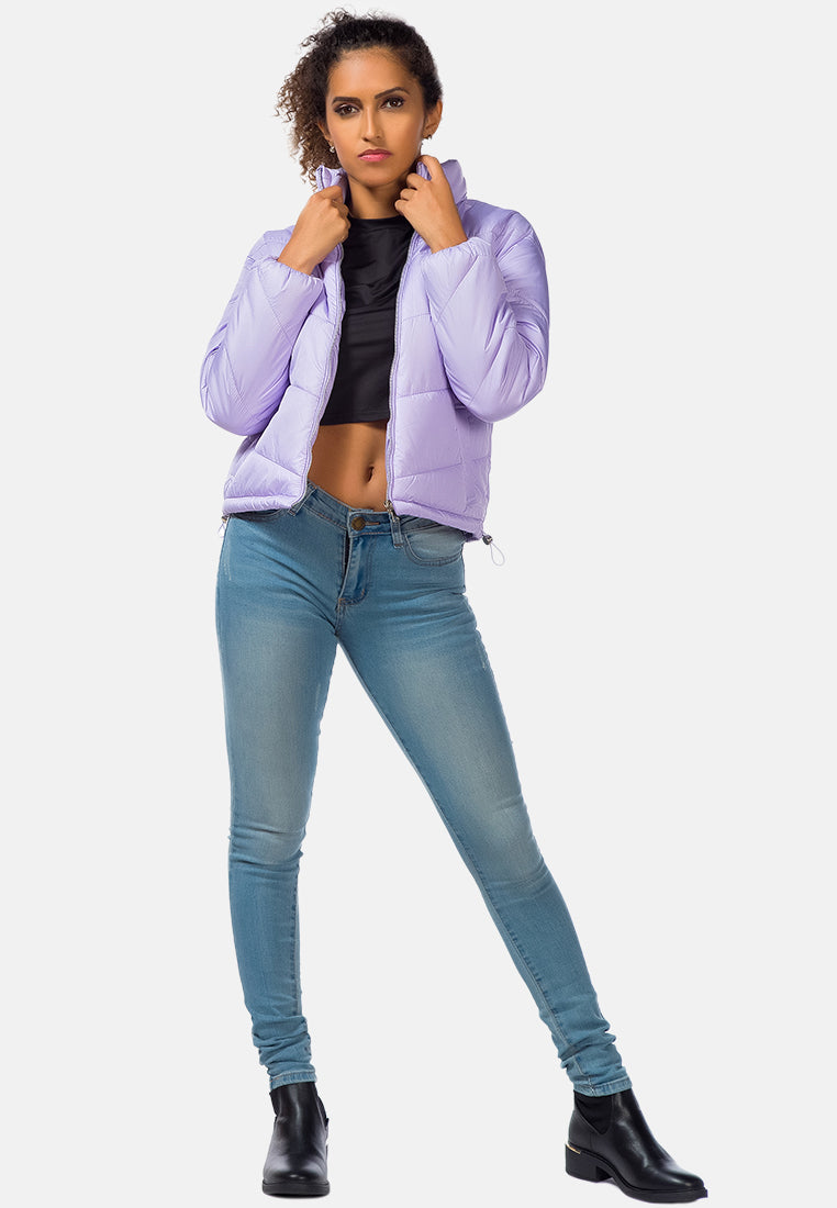 long sleeves puffer jacket by ruw#color_dusty-lavender
