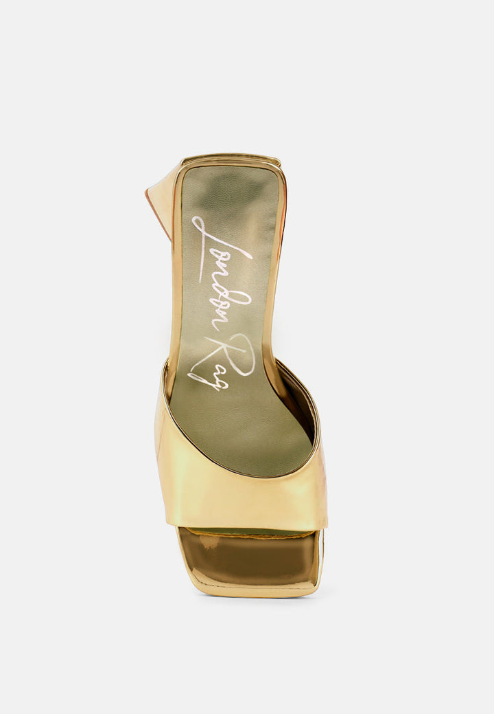 lovebug triangular block heel sandals by ruw#color_gold