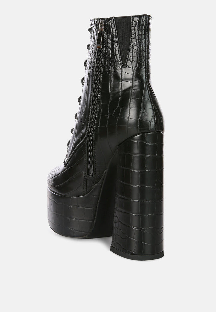 magdalene croc high heel patform boots by ruw#color_black