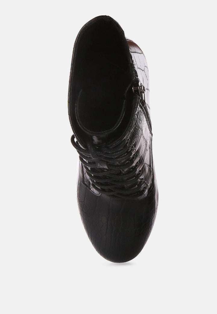 magdalene croc high heel patform boots by ruw#color_black