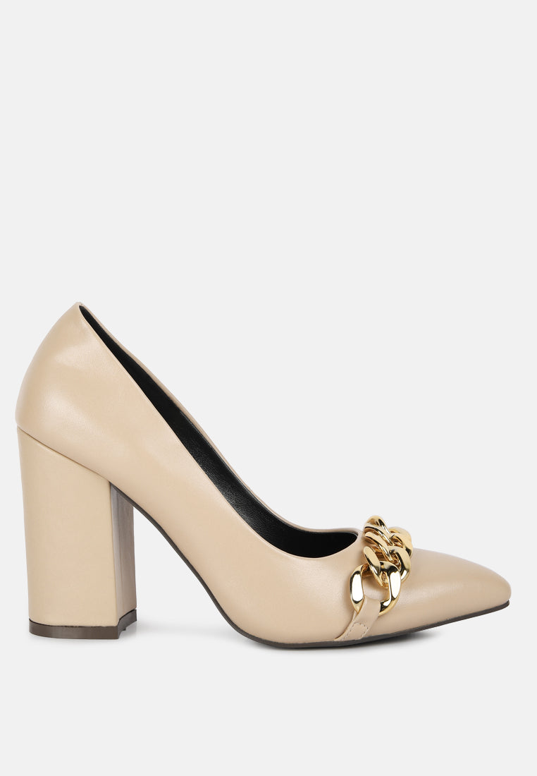 majesty block heel pumps by ruw#color_beige