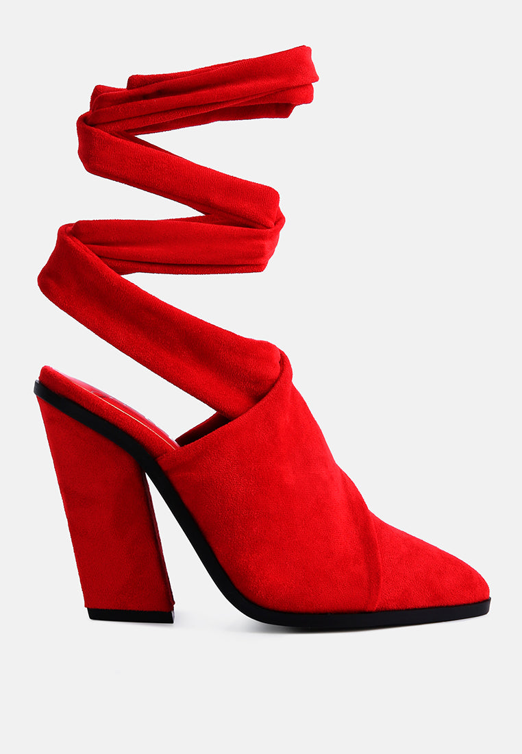 mama fav lace up block heel mules by ruw#color_red