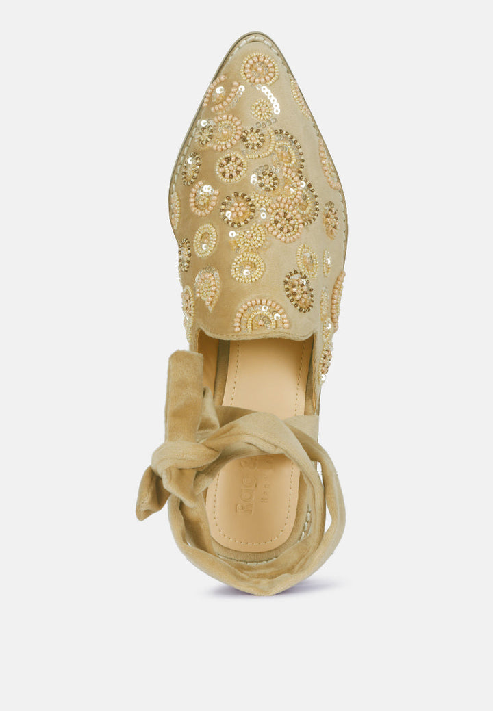 mande embroidered mules by ruw#color_beige