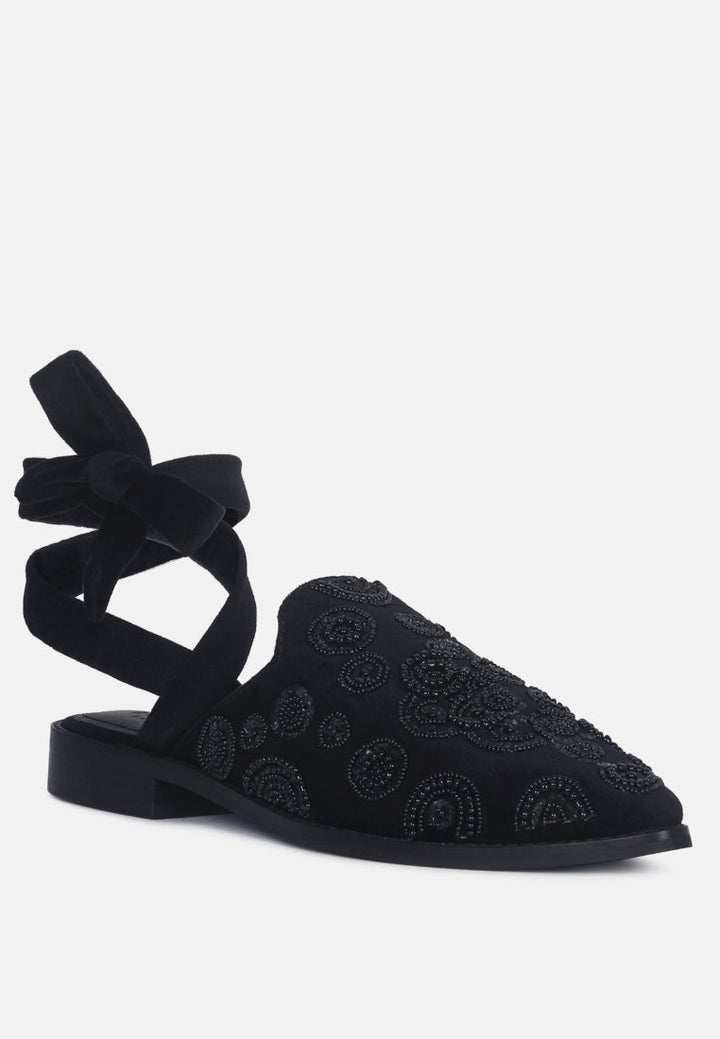 mande embroidered mules by ruw#color_black