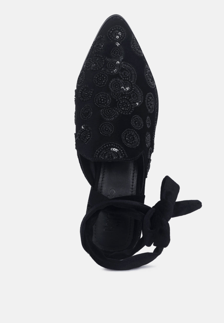 mande embroidered mules by ruw#color_Black