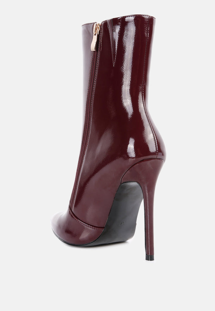 mania high heeled ankle boots by ruw#color_burgundy
