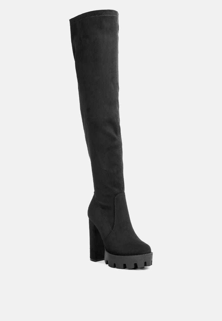 maple faux suede long boots by ruw#color_black