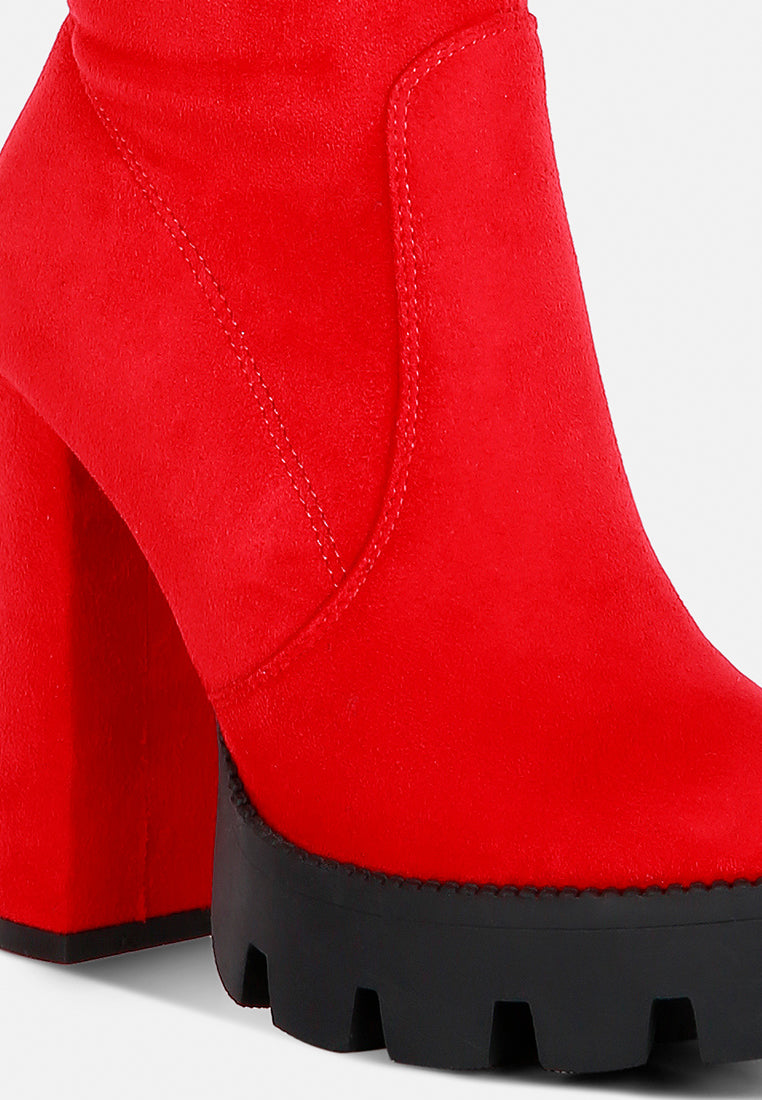 maple faux suede long boots by ruw#color_red