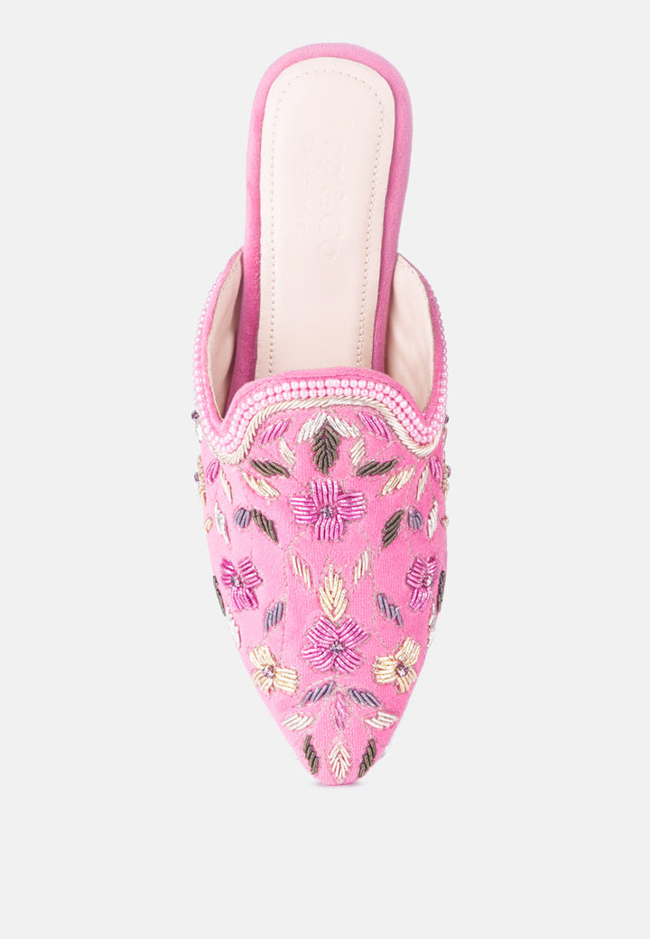 marcella embroidered mules by ruw#color_pink