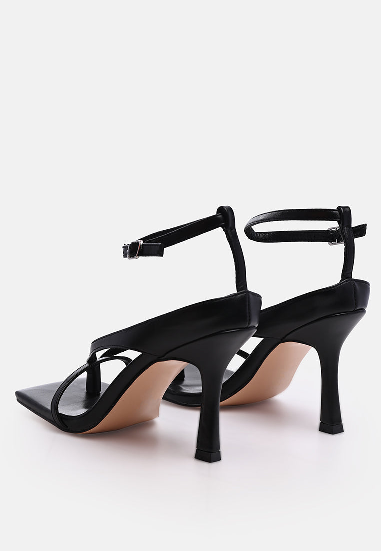 marcia ankle strap mid heel sandals by ruw#color_black