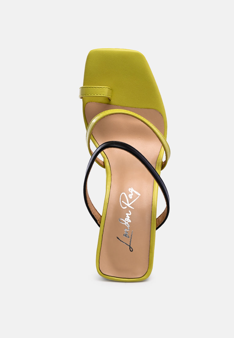 marve contrast strap block heel sandals by ruw#color_green