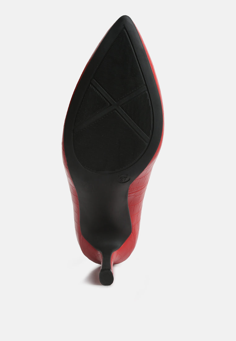 mellen croc faux leather formal pumps by ruw#color_red