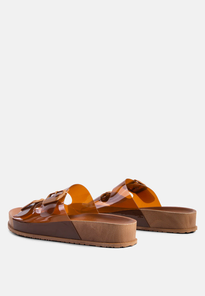 minata platform buckled slide sandals by ruw#color_mocca