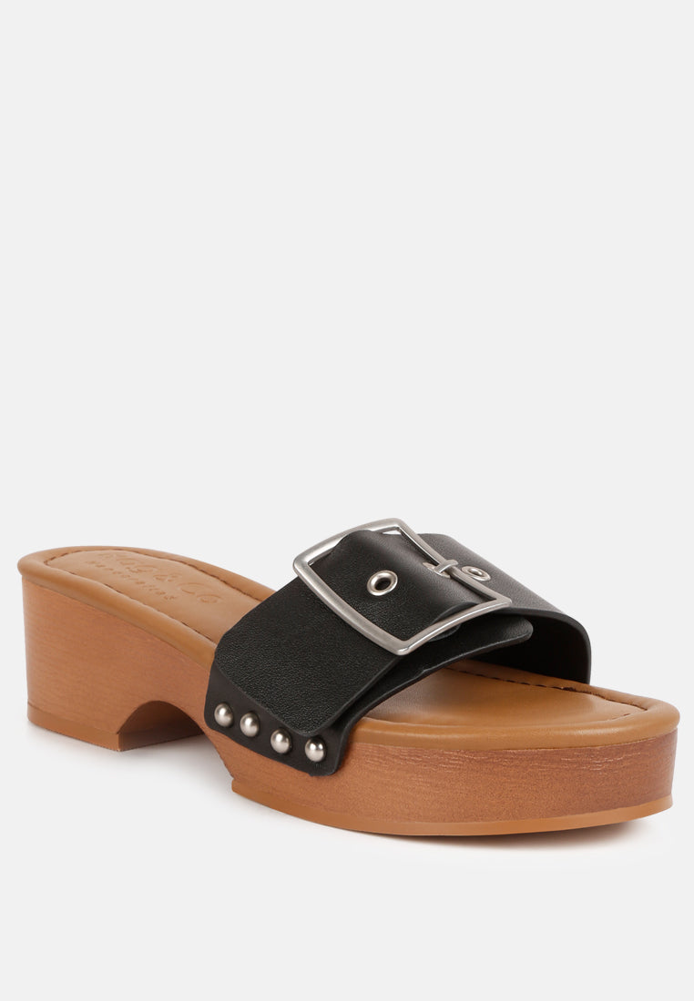 mindy buckle strap leather slip ons by ruw#color_black