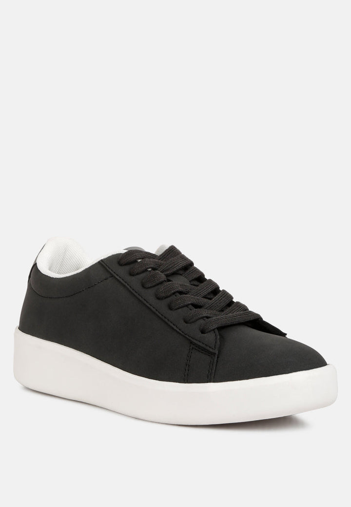minky lace up casual sneakers by ruw#color_black
