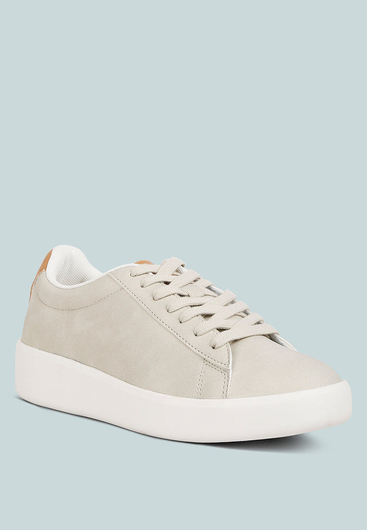 minky lace up casual sneakers by ruw#color_grey
