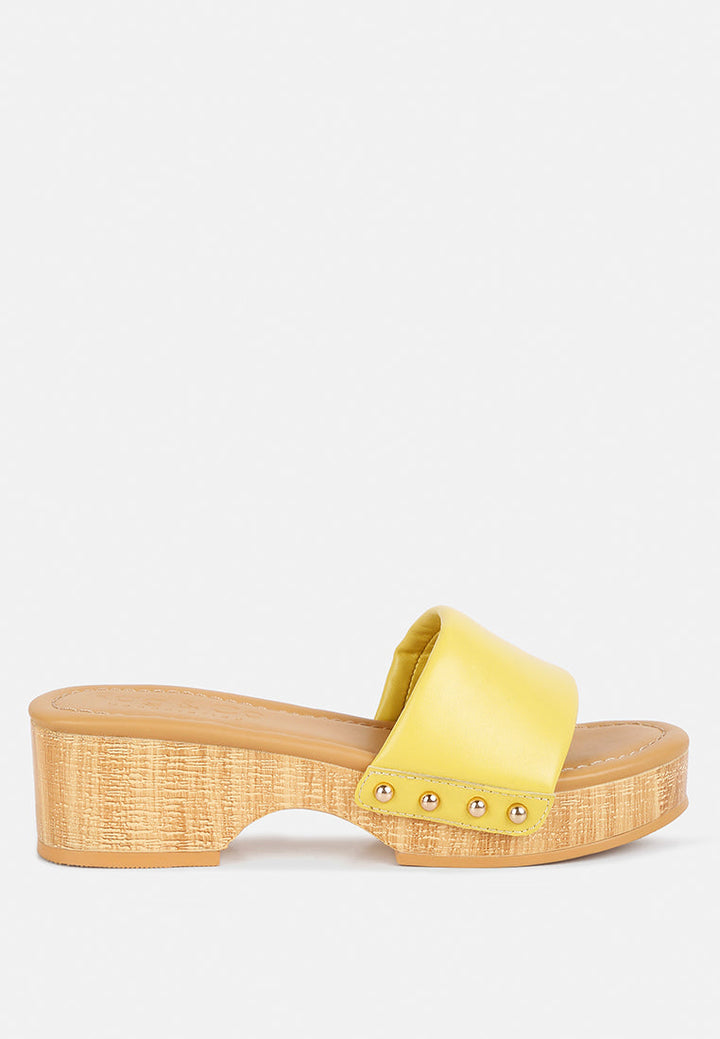 minny textured heel leather slip on sandals by ruw#color_lime-green