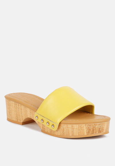 minny textured heel leather slip on sandals#color_lime-green