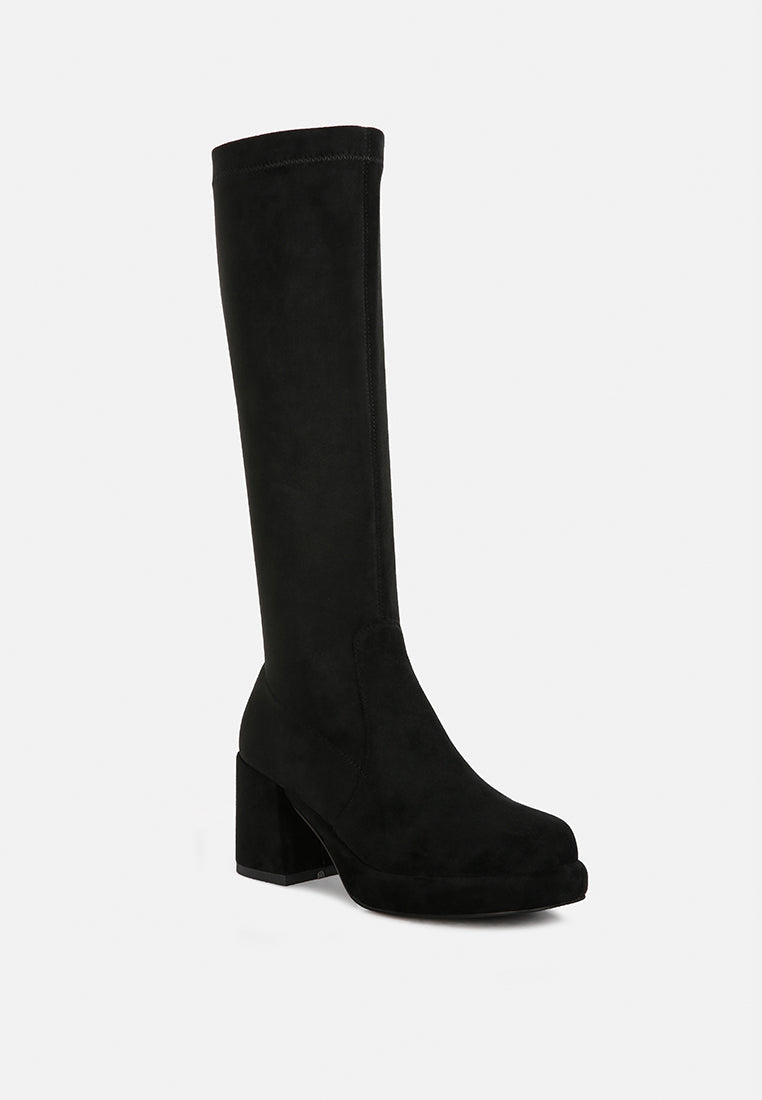 morpin stretch suede calf boots by ruw#color_black