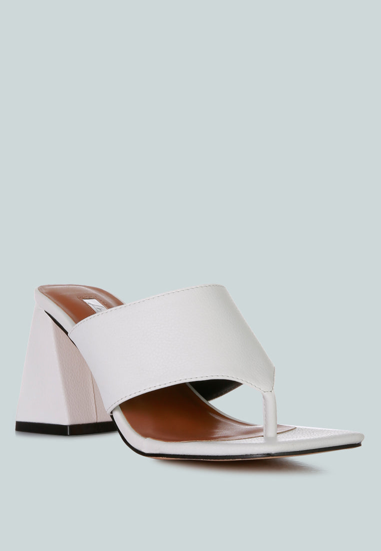 muse me triangular block heel thong sandals by ruw#color_white
