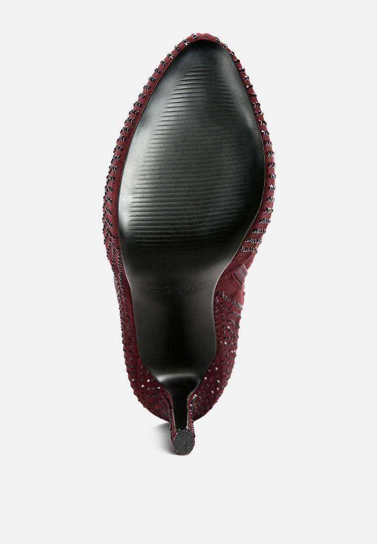 nebula rhinestone embellished stiletto calf boots by ruw#color_burgundy