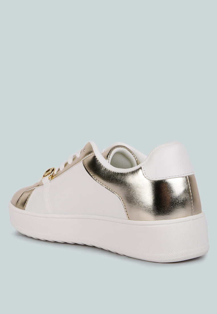 metallic sneakers by ruw#color_champagne-gold