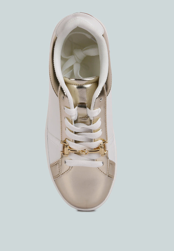 metallic sneakers by ruw#color_champagne-gold