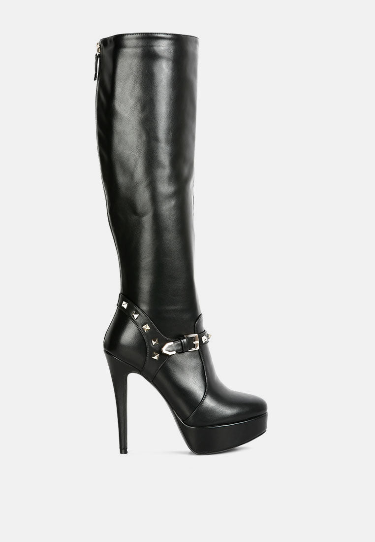nephele studs embellished stiletto calf boots by ruw#color_black