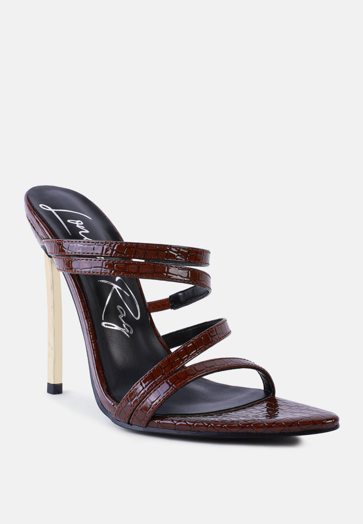 new affair croc strappy high heel sandals by ruw#color_espresso