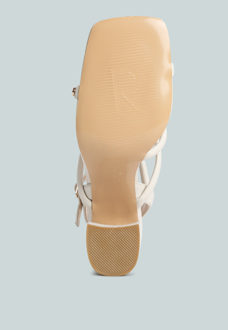 open square toe block heel sandals#color_off-white