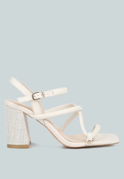 open square toe block heel sandals#color_off-white
