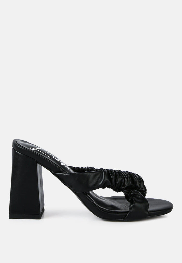 page 3 scrunchie strap block sandals by ruw#color_black