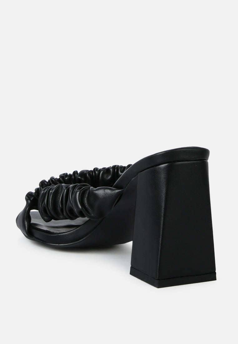 page 3 scrunchie strap block sandals by ruw#color_black