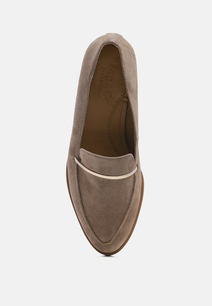 paulina suede slip-on loafers by ruw#color_taupe
