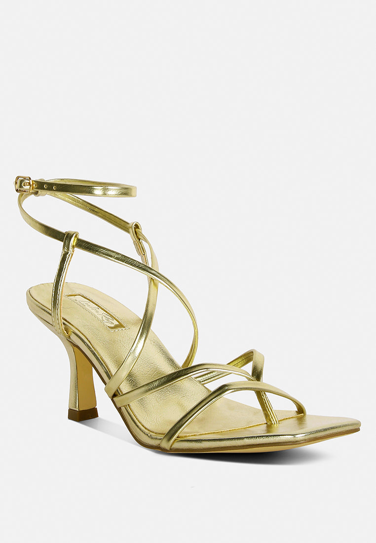 peri peri faux leather strappy heels by ruw#color_gold